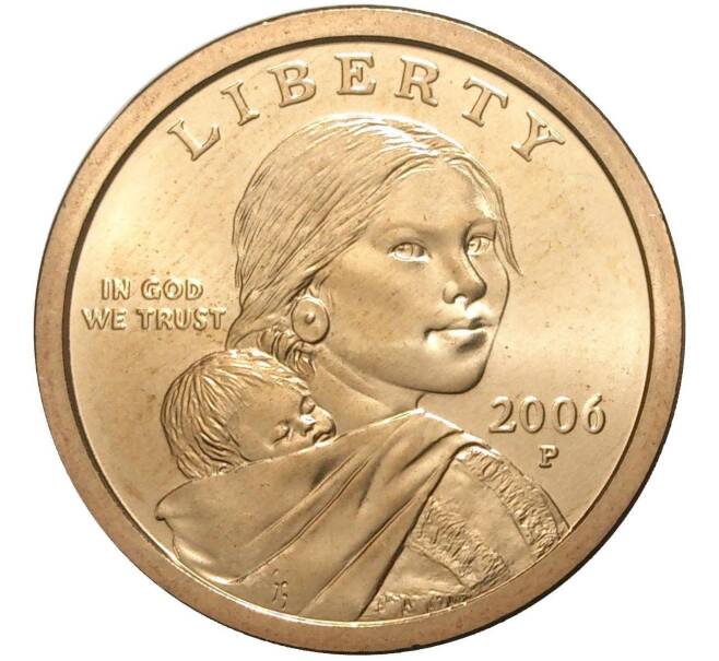 Монета 1 доллар 2006 года Р США Сакагавея «Парящий орел» (Артикул M2-0944)