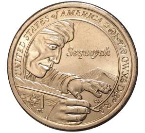 1 доллар 2017 года P США «Коренные американцы (Сакагавея) — Секвойя» — Фото №1