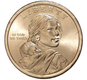 1 доллар 2017 года P США «Коренные американцы (Сакагавея) — Секвойя» — Фото №2