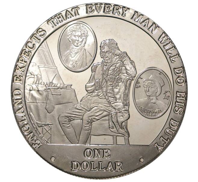1 доллар 2007 года Острова Кука «Англия ждет что каждый выполнит свой долг — Адмирал Нельсон»
