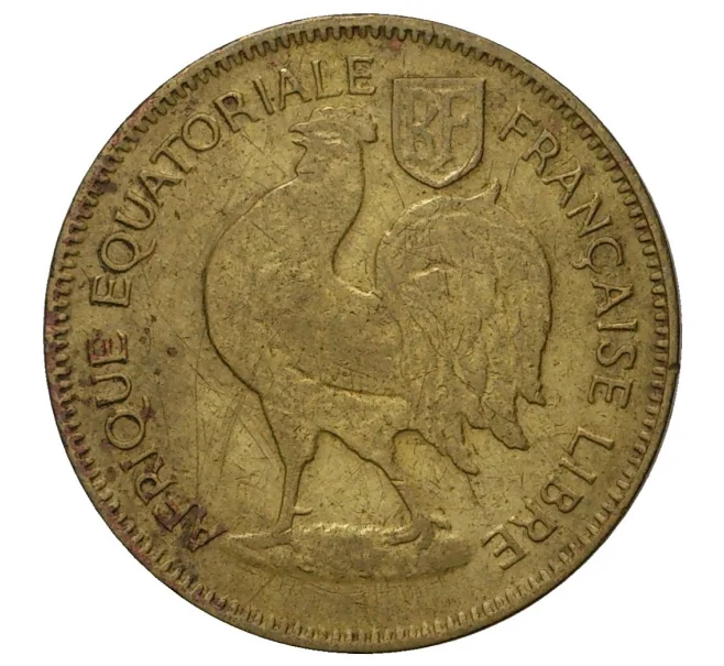 Монета 1 франк 1942 года Французская Экваториальная Африка (Артикул M2-42978)