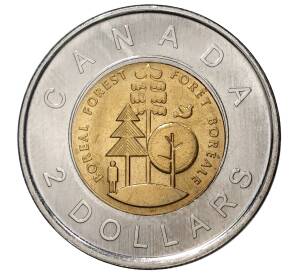 2 доллара 2011 года Канада «Тайга — половина суши Канады»