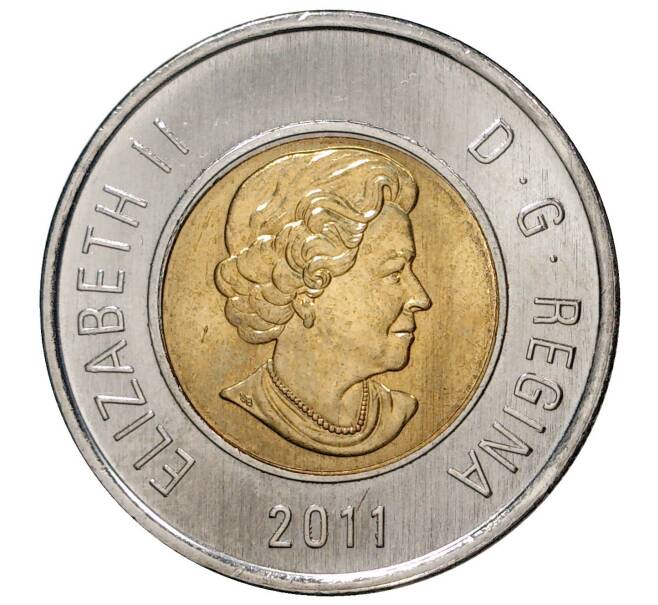 Монета 2 доллара 2011 года Канада «Тайга — половина суши Канады» (Артикул M2-43003)