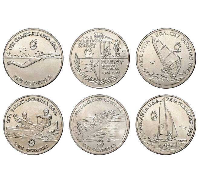 Набор монет 10 лей 1996 года Румыния «XXVI летние Олимпийские Игры в Атланте» (Артикул M3-0039)