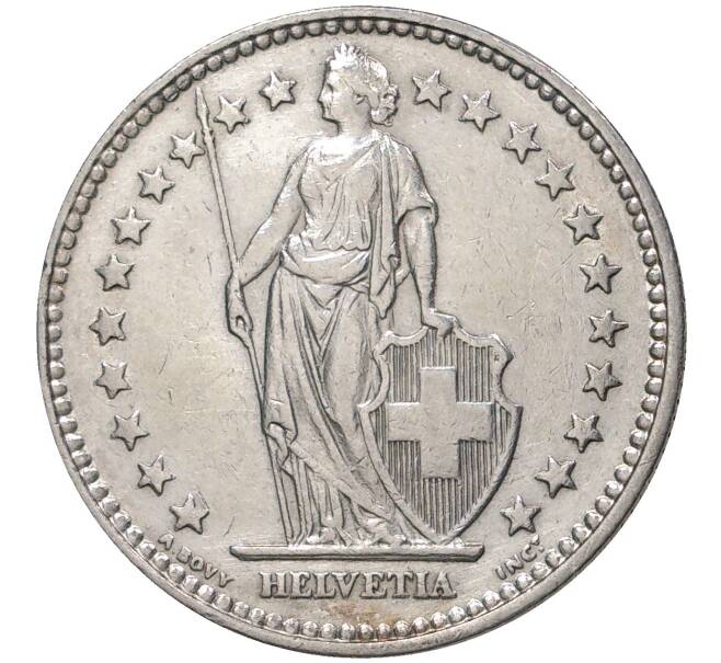 2 франка 1940 года Швейцария (Артикул M2-43090)
