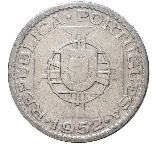 Монета 10 эскудо 1952 года Португальский Мозамбик (Артикул M2-43100)