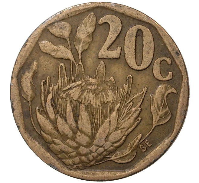 Монета 20 центов 1993 года ЮАР (Артикул M2-43124)
