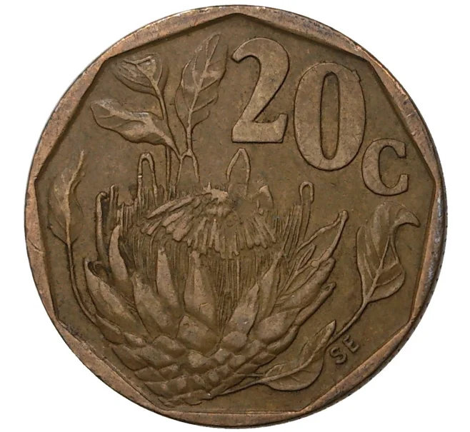 Монета 20 центов 1995 года ЮАР (Артикул M2-43129)