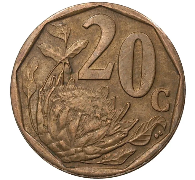 Монета 20 центов 2007 года ЮАР (Артикул M2-43154)