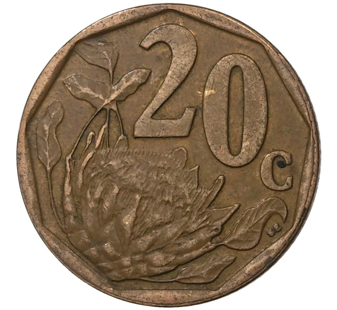Монета 20 центов 2007 года ЮАР (Артикул M2-43156)
