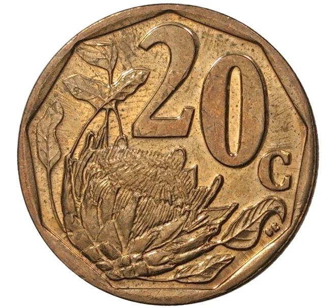 Монета 20 центов 2010 года ЮАР (Артикул M2-43178)