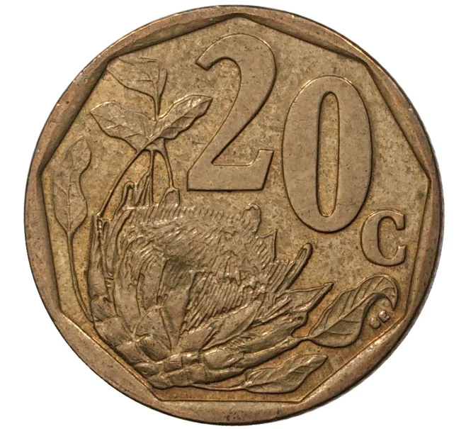Монета 20 центов 2012 года ЮАР (Артикул M2-43184)