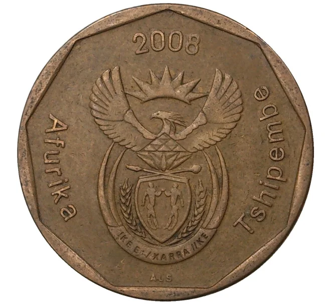 Монета 50 центов 2008 года ЮАР (Артикул M2-43203)