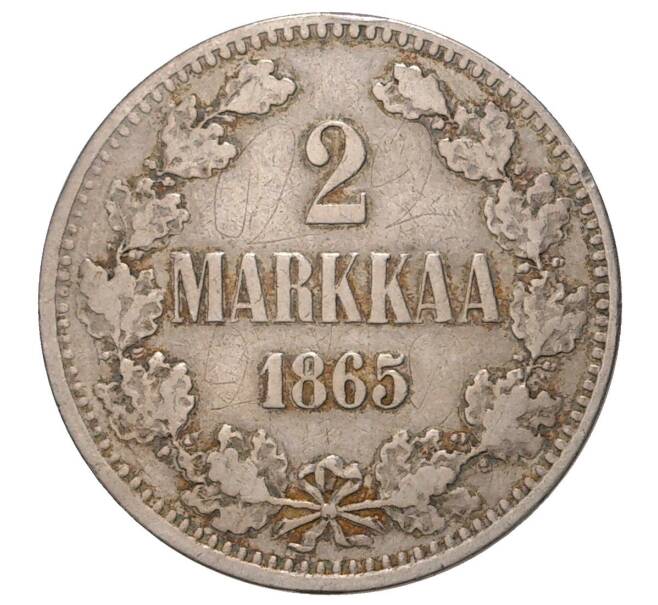 Монета 2 марки 1865 года Русская Финляндия (Артикул M1-35029)