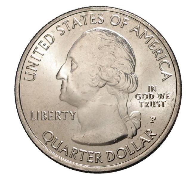 Монета 25 центов (1/4 доллара) 2013 года P США «Национальные парки — №16 Национальный лес Белые горы» (Артикул M2-0899)