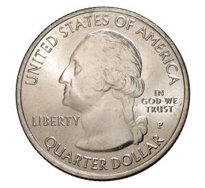 25 центов (1/4 доллара) 2013 года P США «Национальные парки — №20 Национальный мемориал Маунт-Рашмор»