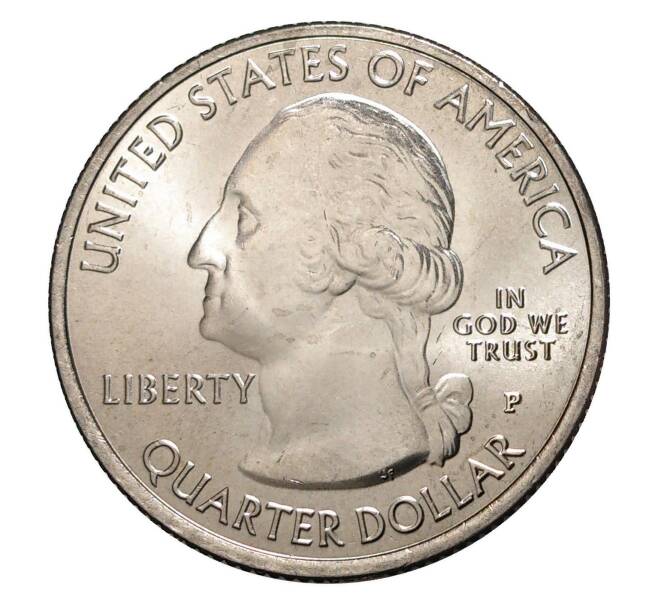Монета 25 центов (1/4 доллара) 2014 года P США «Национальные парки — №24 Национальный парк Грейт-Санд-Дьюнс» (Артикул M2-0907)