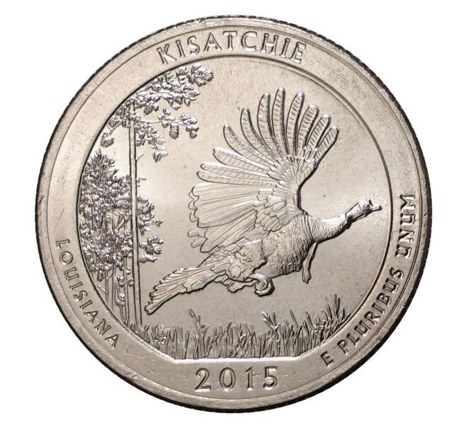 Монета 25 центов (1/4 доллара) 2015 года P США «Национальные парки — №27 Национальный заповедник Китсачи» (Артикул M2-0910)
