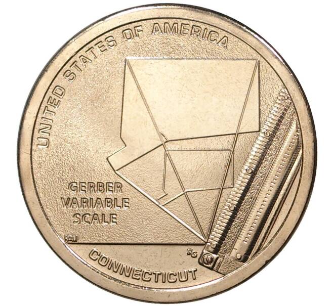Монета 1 доллар 2020 года P США «Американские инновации — Переменная шкала Гербера» (Артикул M2-43512)