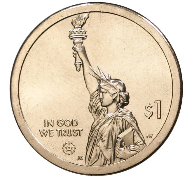 Монета 1 доллар 2020 года P США «Американские инновации — Переменная шкала Гербера» (Артикул M2-43512)