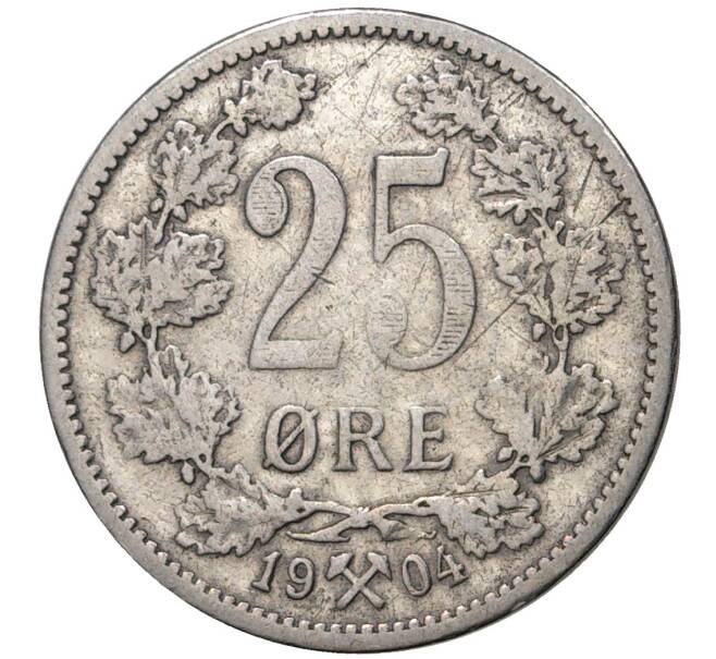 Монета 25 эре 1904 года Норвегия (Артикул M2-43566)