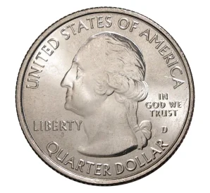 25 центов (1/4 доллара) 2011 года D США «Национальные парки — №8 Национальный парк Олимпик»