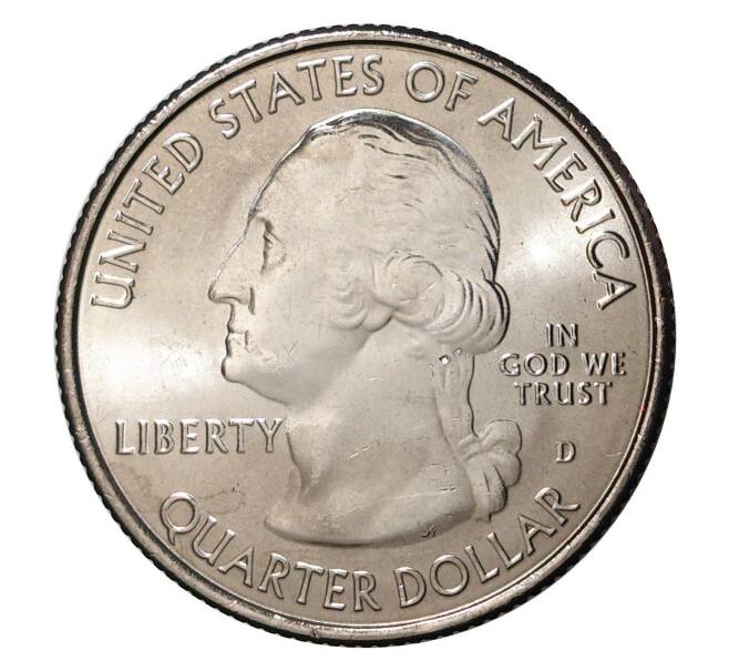 Монета 25 центов (1/4 доллара) 2014 года D США «Национальные парки — №23 Национальный парк Арки» (Артикул M2-0876)