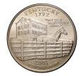 Монета 25 центов (1/4 доллара) 2001 года Р США «Штаты и территории — Кентукки» (Артикул: M2-1033) — Фото №1