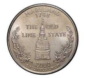 25 центов (1/4 доллара) 2000 года D США «Штаты и территории — Мэриленд»
