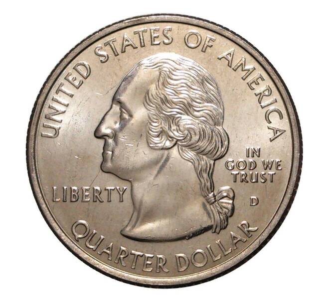 Монета 25 центов (1/4 доллара) 2001 года D США «Штаты и территории — Род-Айленд» (Артикул: M2-1087) — Фото №2