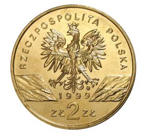 2 злотых 1999 года Волк — Фото №2