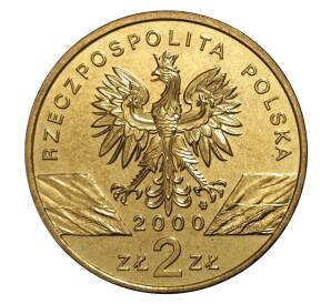 2 злотых 2000 года Удод — Фото №2