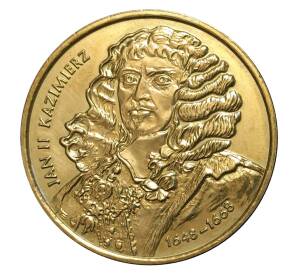 2 злотых 2000 года Ян II Казимир — Фото №1