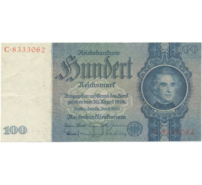 100 марок 1935 года Германия (Артикул B2-6237)
