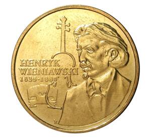 2 злотых 2001 года XII Международный конкурс имени Генриха Венявского — Фото №1