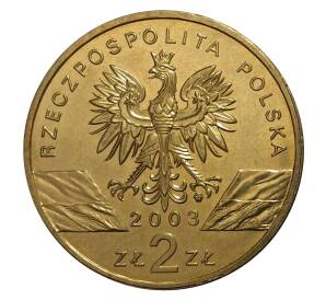 2 злотых 2003 года Речной угорь — Фото №2