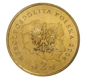 2 злотых 2004 года Польша «Подкарпатское воеводство» — Фото №2