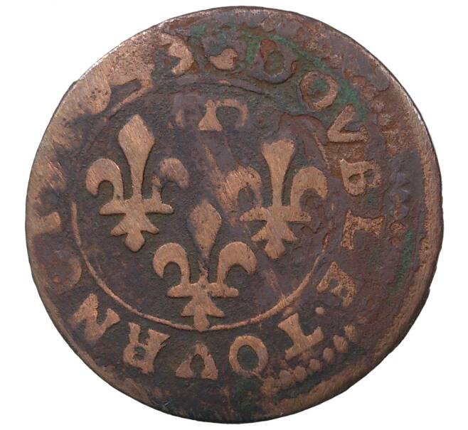 Монета Двойной турнуа 1643 года Франция (Артикул K1-267)