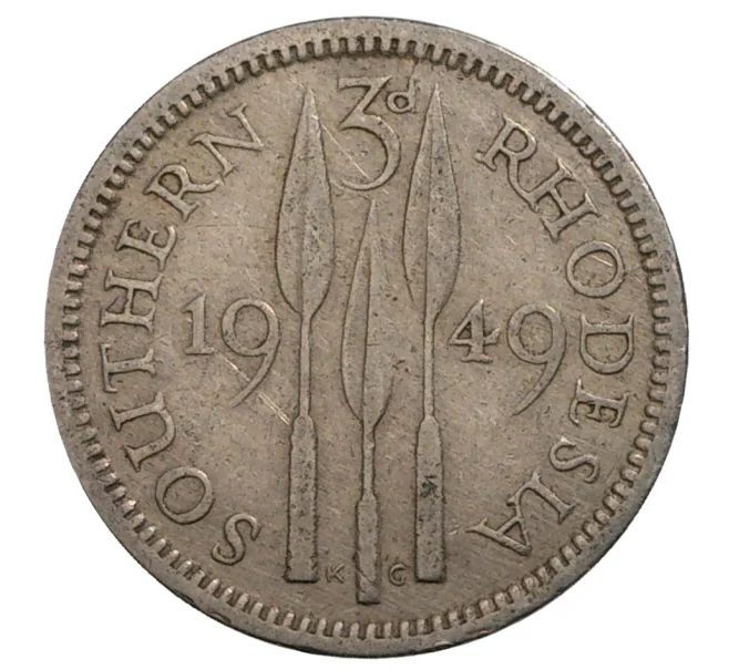 Монета 3 пенса 1949 года Южная Родезия (Артикул M2-43707)