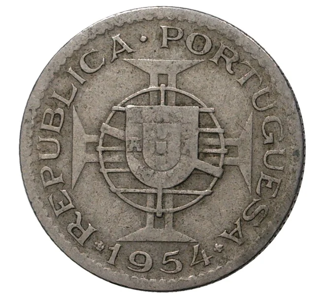 Монета 2.5 эскудо 1954 года Португальский Мозамбик (Артикул M2-43787)