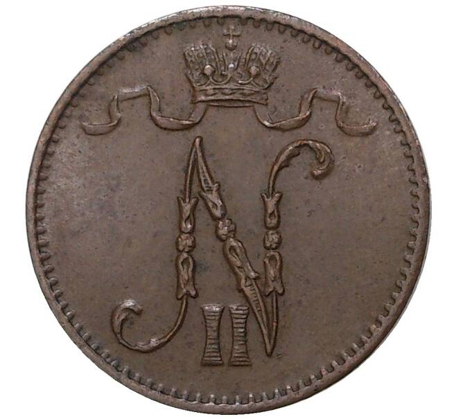 Монета 1 пенни 1909 года Русская Финляндия (Артикул M1-35551)