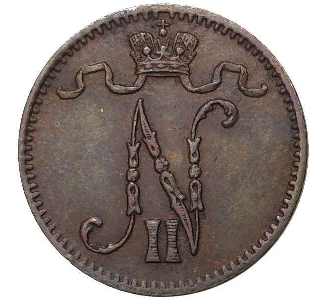 Монета 1 пенни 1912 года Русская Финляндия (Артикул M1-35556)