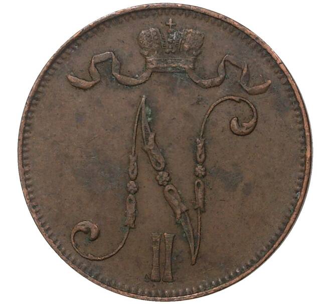 Монета 5 пенни 1913 года Русская Финляндия (Артикул M1-35576)