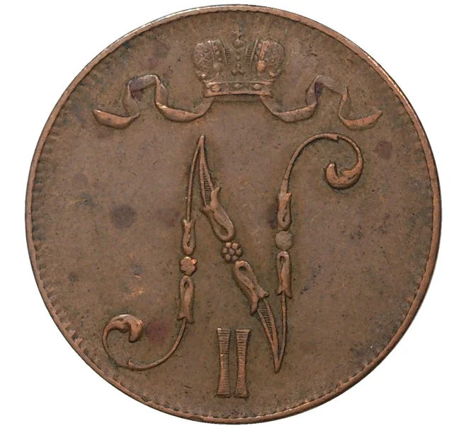 Монета 5 пенни 1916 года Русская Финляндия (Артикул M1-35577)