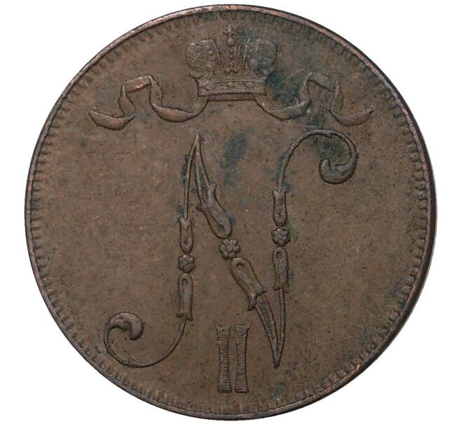 Монета 5 пенни 1915 года Русская Финляндия (Артикул M1-35581)