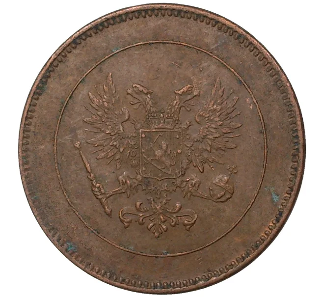 Монета 5 пенни 1917 года Русская Финляндия — Орел без корон (Временное правительство) (Артикул M1-35585)