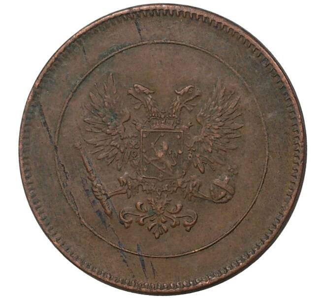 Монета 5 пенни 1917 года Русская Финляндия — Орел без корон (Временное правительство) (Артикул M1-35586)