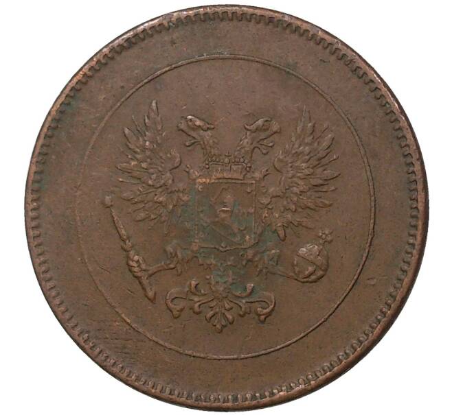 Монета 5 пенни 1917 года Русская Финляндия — Орел без корон (Временное правительство) (Артикул M1-35587)