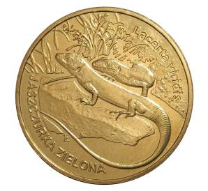 2 злотых 2009 года Зеленая ящерица — Фото №1