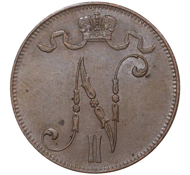 Монета 5 пенни 1915 года Русская Финляндия (Артикул M1-35600)